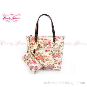 Personalized Spring Flower Print Handbags fashionable tote
